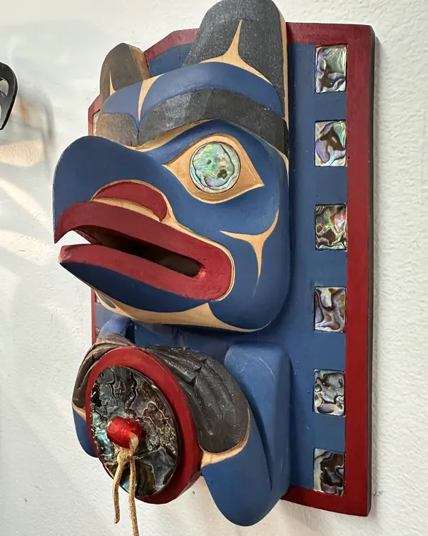 Carved and painted Indigenous mask
