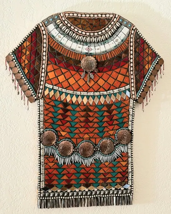 Beaded and coin-trimmed festival top